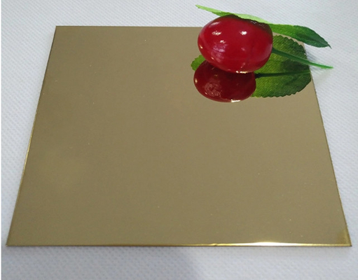 лист нержавеющей стали зеркала 316 8K золотой покрывает декоративный холоднопрокатный лист 1mm SS